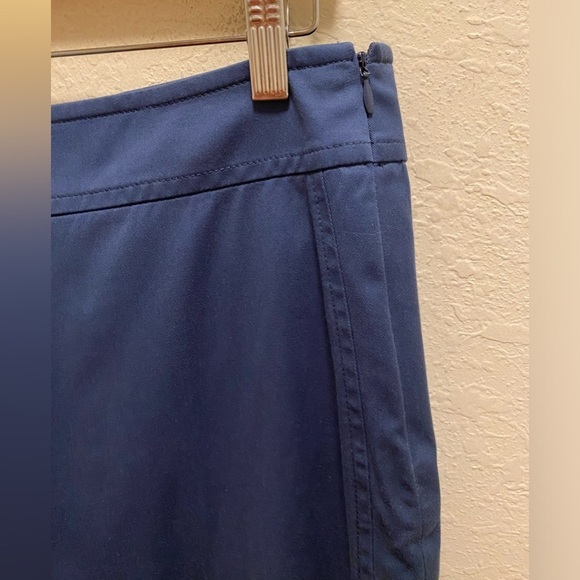 Akris Punto Blue Cropped Pleated Hem Pants Size 6 - Picture 3 of 8